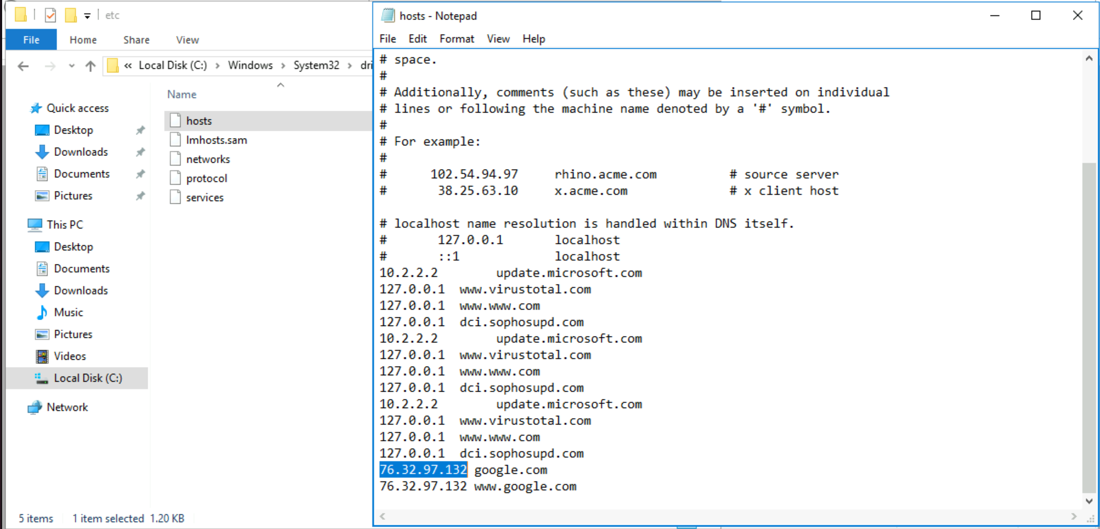 Windows hosts