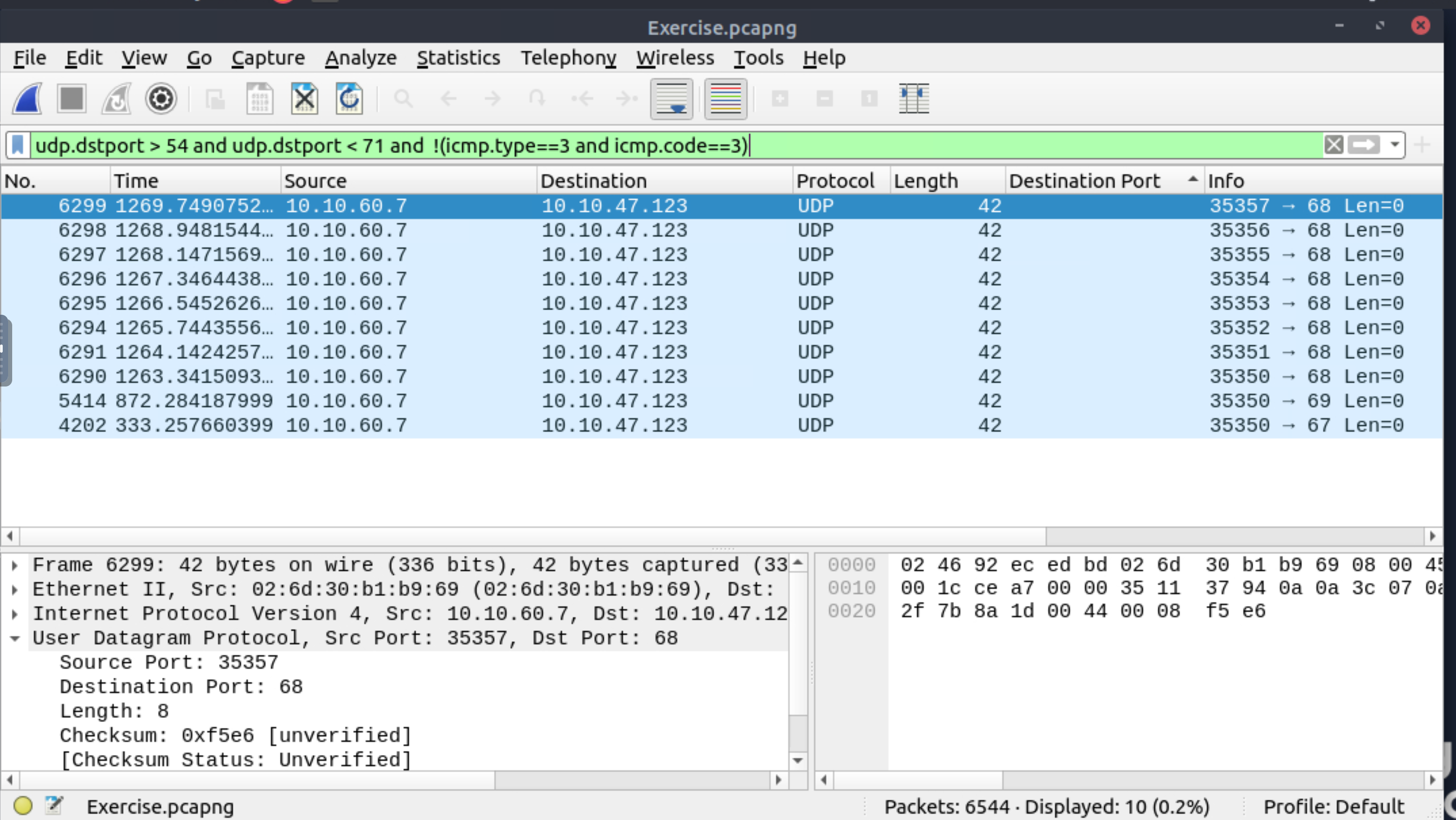 open UDP port in range