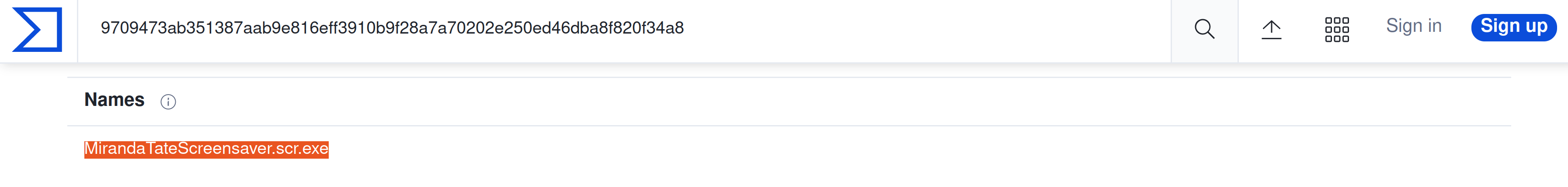 malware name