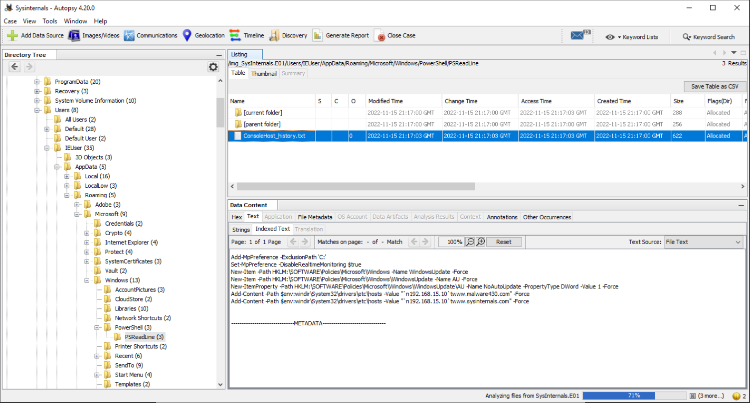 Sysinternals IP address