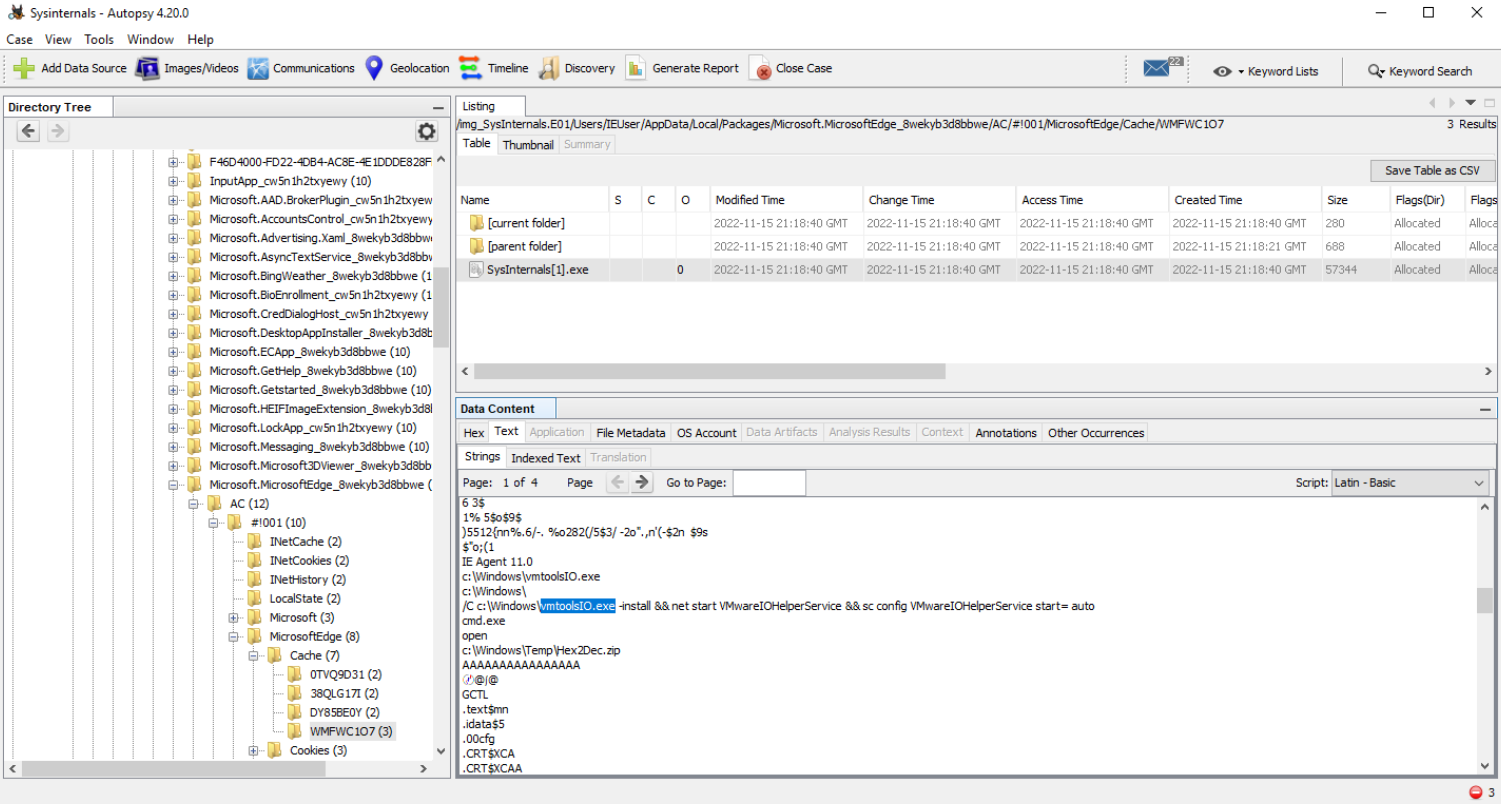 Sysinternals IP address