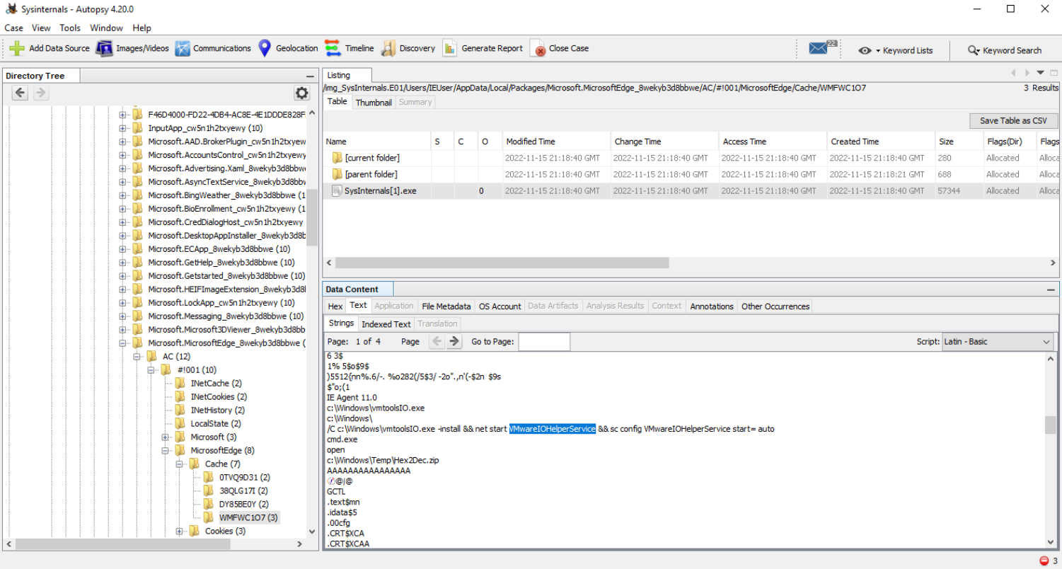Sysinternals IP address